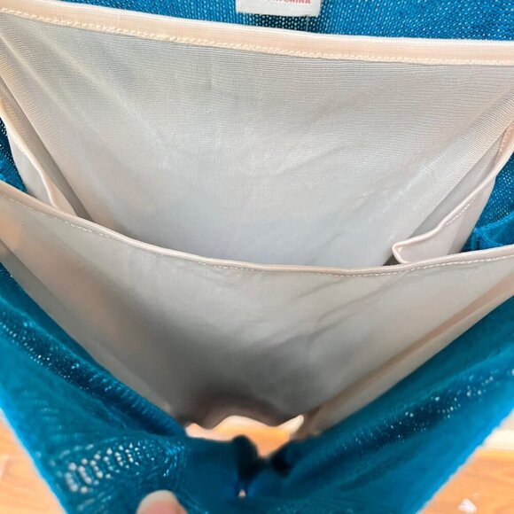 Sundance S Blue Sleeveless Knit Dress‎ With Pockets 95% Linen & 5% Cotton Shell - Picture 3 of 6